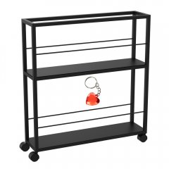 Półka stojąca na kółkach łazienkowa czarna BATHROOM ORGANIZATION 9882 Luminex