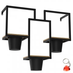 Potrójny kwietnik ścienny FLOWER WALL RACK 8093 Luminex