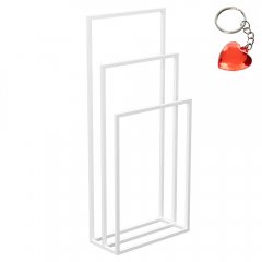 Wieszak biały stojący na 3 ręczniki BATHROOM ORGANIZATION 9901 Luminex