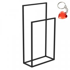 Wieszak czarny stojący na 2 ręczniki BATHROOM ORGANIZATION 9898 Luminex