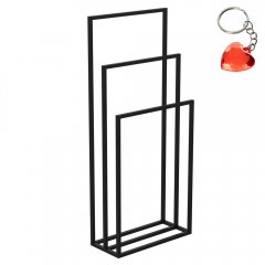 Wieszak czarny stojący na 3 ręczniki BATHROOM ORGANIZATION 9900 Luminex