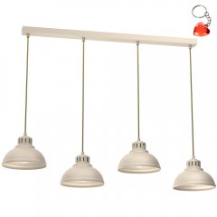 Beżowa czteropunktowa lampa wisząca na listwie SVEN 8893 Luminex