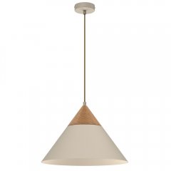 Beżowa lampa wisząca w kształcie stożka SINGLE 457 Luminex