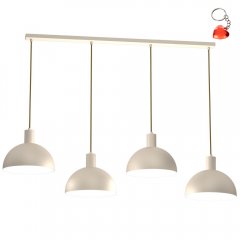 Beżowa metalowa lampa wisząca 4-punktowa nad stół HANDA 4310 Luminex