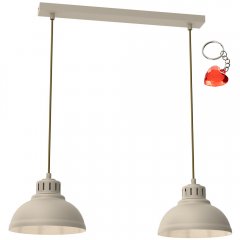 Beżowa podwójna lampa wisząca nad stół SVEN 8891 Luminex