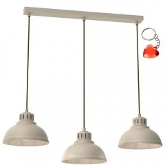 Beżowa potrójna lampa wisząca nad stół SVEN 8892 Luminex