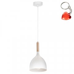 Biała lampa wisząca NOAK WOOD 1194 Luminex