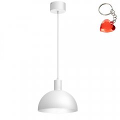 Biała metalowa lampa wisząca HANDA 4299 Luminex