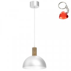 Biała metalowa lampa wisząca HANDA 4332 Luminex