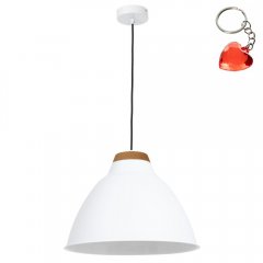 Biała metalowa lampa wisząca SKAL 9189 Luminex