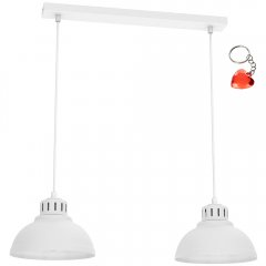 Biała podwójna lampa wisząca na listwie SVEN 9076 Luminex