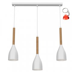 Biała potrójna lampa wisząca listwa nad stół MUZA NEW 3173 Luminex