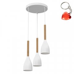 Biała potrójna lampa wisząca na okręgu MUZA NEW 3174 Luminex
