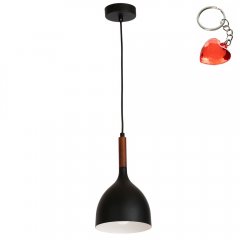 Czarna lampa wisząca NOAK WOOD 1389 Luminex