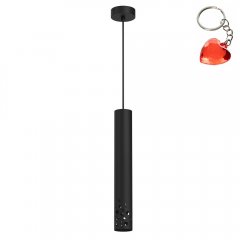 Czarna lampa wisząca tuba TIBIA BUBLE 5721 Luminex