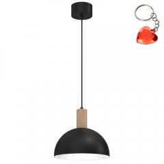 Czarna metalowa lampa wisząca półokrągła HANDA 3889 Luminex