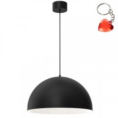 Czarna metalowa lampa wisząca półokrągła SINGLE 3003 Luminex