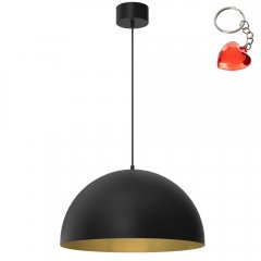 Czarna metalowa lampa wisząca półokrągła SINGLE 3004 Luminex