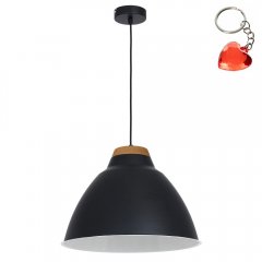 Czarna metalowa lampa wisząca SKAL 9190 Luminex