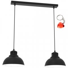 Czarna podwójna lampa wisząca na listwie SVEN 9082 Luminex