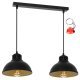 Czarna podwójna lampa wisząca na listwie SVEN 9143 Luminex