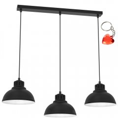 Czarna potrójna lampa wisząca na listwie SVEN 9083 Luminex
