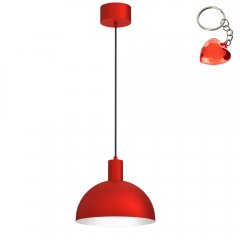 Czerwona metalowa lampa wisząca HANDA 4311 Luminex