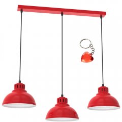 Czerwona potrójna lampa wisząca na listwie SVEN 9227 Luminex