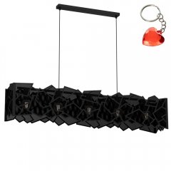 Długa lampa wisząca z siatki metalowej CAMO 582 Luminex