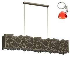 Długa lampa wisząca z siatki metalowej CAMO 583 Luminex