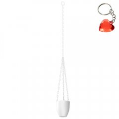 Doniczka wisząca biała FLOWER POT 8101 Luminex