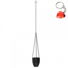 Doniczka wisząca czarna FLOWER POT 8100 Luminex