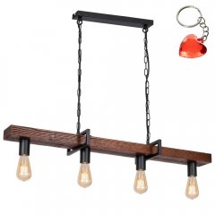 Drewniana lampa wisząca 4-punktowa nad stół HARD 666 Luminex