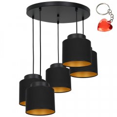 Lampa wisząca abażurowa na okręgu 5-punktowa FRODI 3184 Luminex