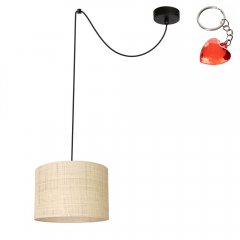 Lampa wisząca abażurowy pająk pojedynczy SPINDEL RATTAN 4008 Luminex