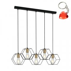Lampa wisząca Aina PND-74889-5-BK Italux