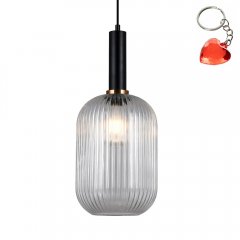 Lampa wisząca Antiola PND-5588-1L-BK + CL Italux