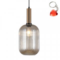 Lampa wisząca Antiola PND-5588-1L-BRO + AMB Italux