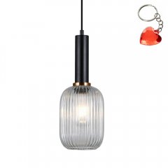 Lampa wisząca Antiola PND-5588-1M-BK + CL Italux