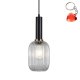 Lampa wisząca Antiola PND-5588-1M-BK+CL Italux