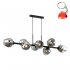 Lampa wisząca Czarna BORGO PND-30843-8 BK+SG Italux