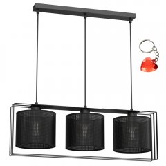 Lampa wisząca czarna potrójna nad stół CORONADO 4457 Luminex