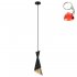 Lampa wisząca Czarna/Złota MALIA PND-85949-1 BK+GD Italux