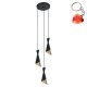 Lampa wisząca Czarna/Złota MALIA PND-85949-3 BK+GD Italux