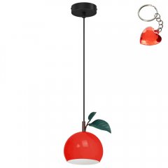 Lampa wisząca czerwone jabłko z liściem APPLE 8942 Luminex