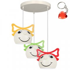 Lampa wisząca dziecięca potrójna na okręgu BAMBINI 3386 Luminex