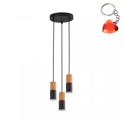 Lampa wisząca ELIT BLACK / WOOD 6310 TK Lighting