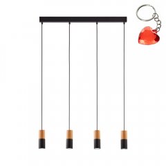 Lampa wisząca ELIT BLACK / WOOD 6311 TK Lighting