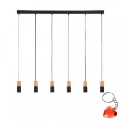 Lampa wisząca ELIT BLACK / WOOD6312 TK Lighting