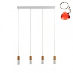 Lampa wisząca ELIT WHITE / WOOD 6307 TK Lighting